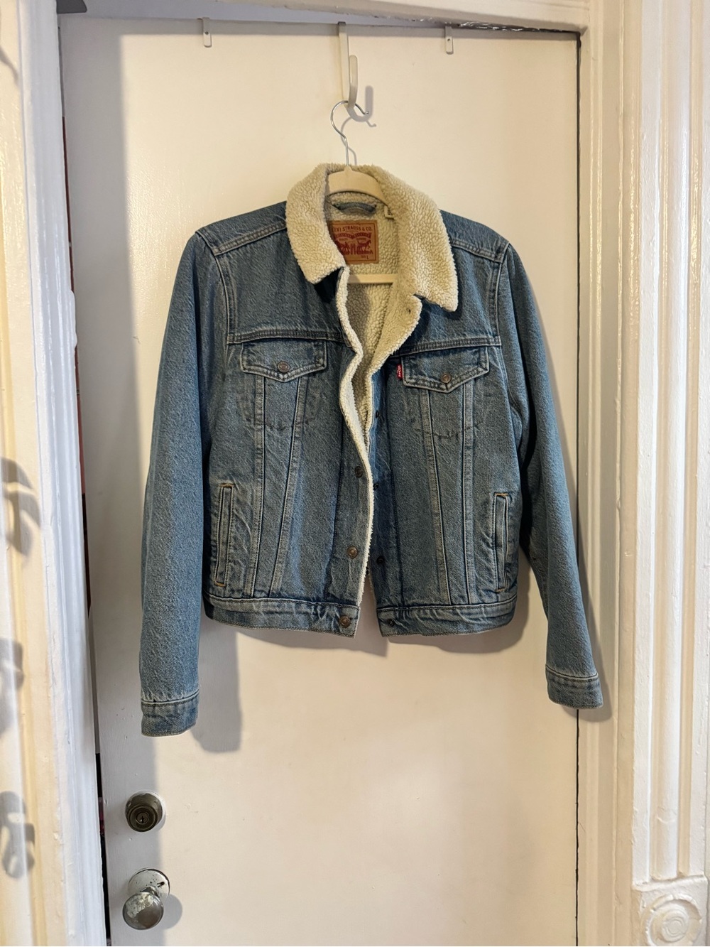 Levi's Light Blue Denim Sherpa-Lined Jean Jacket